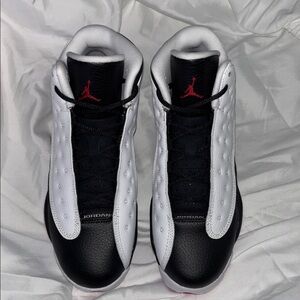 Jordan 13 Retro Gs Black and White Sneakers